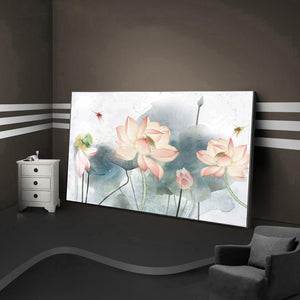 Lotus - diamant rond complet - 100x50cm
