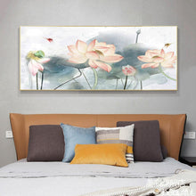 Charger l&#39;image dans la galerie, Lotus - diamant rond complet - 100x50cm
