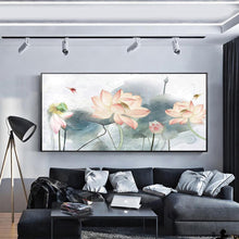 Charger l&#39;image dans la galerie, Lotus - diamant rond complet - 100x50cm
