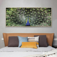Charger l&#39;image dans la galerie, Paon - diamant rond complet - 100x50cm

