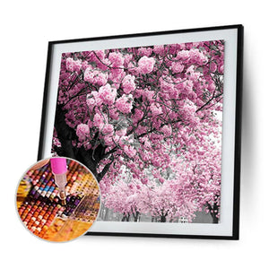 Cerisier - diamant rond complet - 30x30cm