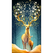 Charger l&#39;image dans la galerie, Cerf - diamant rond complet - 85x45cm
