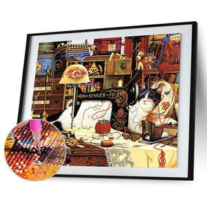 Animal - diamant rond complet - 40x30cm
