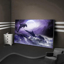 Charger l&#39;image dans la galerie, Dolphin - diamant rond complet - 100x50cm
