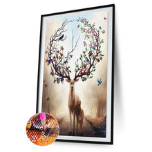 Charger l&#39;image dans la galerie, Cerf - diamant rond complet - 45x85cm
