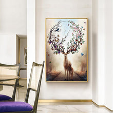 Charger l&#39;image dans la galerie, Cerf - diamant rond complet - 45x85cm
