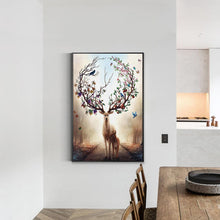 Charger l&#39;image dans la galerie, Cerf - diamant rond complet - 45x85cm
