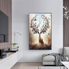 Charger l&#39;image dans la galerie, Cerf - diamant rond complet - 45x85cm
