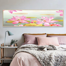 Charger l&#39;image dans la galerie, Fleur de lotus - diamant rond complet - 80x30cm
