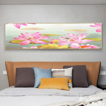 Charger l&#39;image dans la galerie, Fleur de lotus - diamant rond complet - 80x30cm
