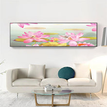 Charger l&#39;image dans la galerie, Fleur de lotus - diamant rond complet - 80x30cm
