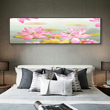 Charger l&#39;image dans la galerie, Fleur de lotus - diamant rond complet - 80x30cm
