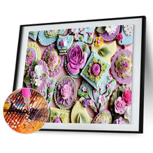 Charger l&#39;image dans la galerie, Chambre de fleurs - diamant rond complet - 40x30cm
