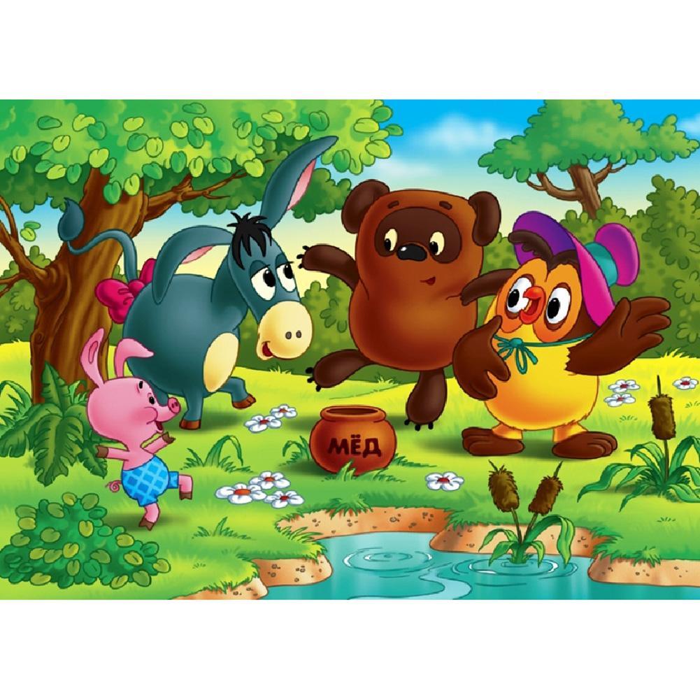 Dessin animé - diamant rond complet - 40x30cm