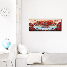 Charger l&#39;image dans la galerie, Paysage de montagne - diamant rond complet - 80x30cm
