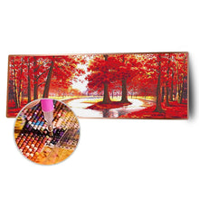Charger l&#39;image dans la galerie, Arbre rouge - diamant rond complet - 80x30cm
