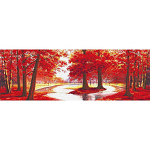 Charger l&#39;image dans la galerie, Arbre rouge - diamant rond complet - 80x30cm
