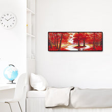 Charger l&#39;image dans la galerie, Arbre rouge - diamant rond complet - 80x30cm
