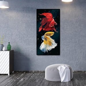 Photos de poissons - diamant rond complet - 45x85cm
