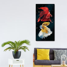 Charger l&#39;image dans la galerie, Photos de poissons - diamant rond complet - 45x85cm
