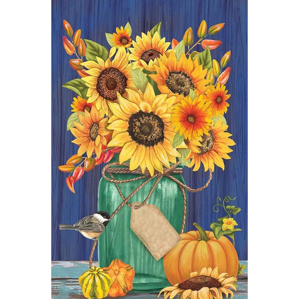 Tournesol - diamant rond complet - 30x40cm