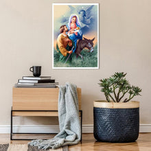 Charger l&#39;image dans la galerie, Famille de trois - diamant rond complet - 30x40cm
