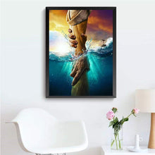 Charger l&#39;image dans la galerie, Main d’aide - diamant rond complet - 30x40cm
