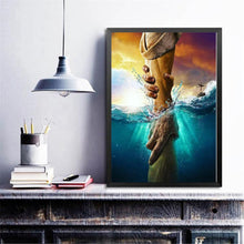 Charger l&#39;image dans la galerie, Main d’aide - diamant rond complet - 30x40cm
