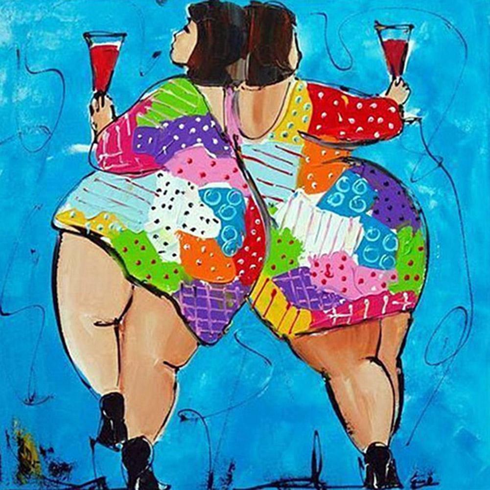 Femmes - diamant rond complet - 30x30cm