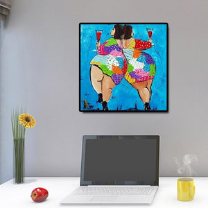 Femmes - diamant rond complet - 30x30cm