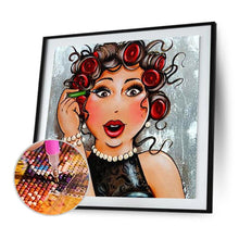 Charger l&#39;image dans la galerie, Femmes - diamant rond complet - 30x30cm

