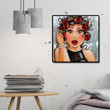 Charger l&#39;image dans la galerie, Femmes - diamant rond complet - 30x30cm
