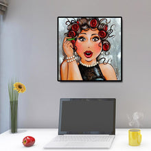 Charger l&#39;image dans la galerie, Femmes - diamant rond complet - 30x30cm
