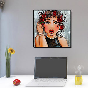 Femmes - diamant rond complet - 30x30cm