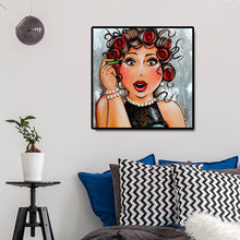 Charger l&#39;image dans la galerie, Femmes - diamant rond complet - 30x30cm
