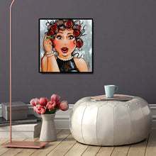 Charger l&#39;image dans la galerie, Femmes - diamant rond complet - 30x30cm
