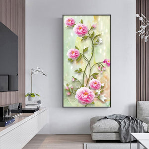 Fleur - diamant rond complet - 45x85cm