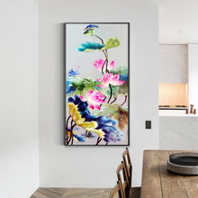 Charger l&#39;image dans la galerie, Fleur - diamant rond complet - 45x85cm
