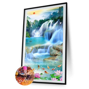 Chute d’eau - diamant rond complet - 45x85cm