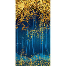 Charger l&#39;image dans la galerie, Paysage de bois - diamant rond complet - 45x85cm
