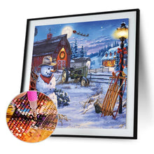 Charger l&#39;image dans la galerie, Scène de neige - diamant rond complet - 30x30cm
