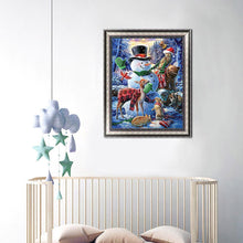 Charger l&#39;image dans la galerie, Bonhomme de neige - diamant rond complet - 30x40cm
