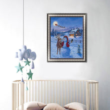 Charger l&#39;image dans la galerie, Bonhomme de neige - diamant rond complet - 30x40cm
