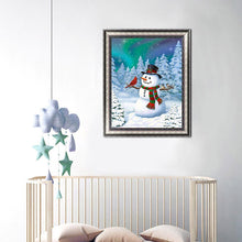 Charger l&#39;image dans la galerie, Bonhomme de neige - diamant rond complet - 30x40cm
