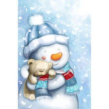 Charger l&#39;image dans la galerie, Bonhomme de neige - diamant rond complet - 30x40cm
