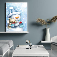 Charger l&#39;image dans la galerie, Bonhomme de neige - diamant rond complet - 30x40cm
