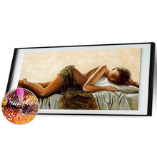 Charger l&#39;image dans la galerie, Belle au bois dormant - diamant rond complet - 90x40cm
