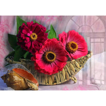 Charger l&#39;image dans la galerie, Fleur - diamant rond complet - 40x30cm
