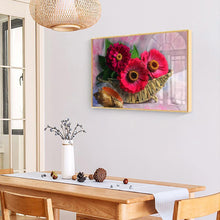 Charger l&#39;image dans la galerie, Fleur - diamant rond complet - 40x30cm
