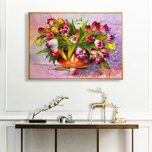 Charger l&#39;image dans la galerie, Fleur - diamant rond complet - 40x30cm
